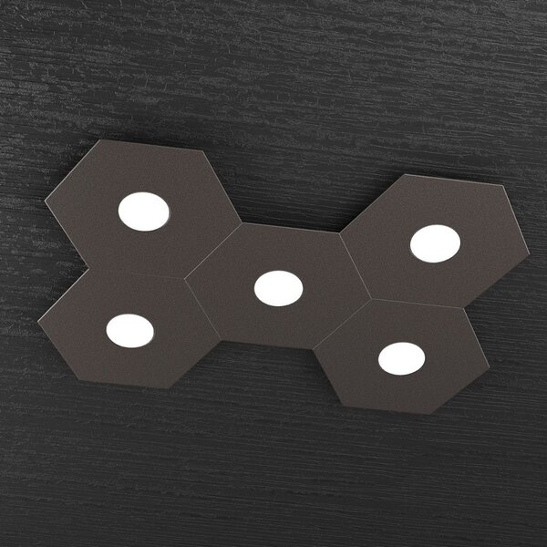 Plafoniera moderna top light hexagon 1142 5l a3 gx53 led metallo lampada parete soffitto - Top Light