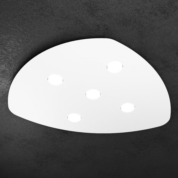 Plafoniera moderna top light shape 1143 5 gx53 led metallo lampada soffitto - Top Light