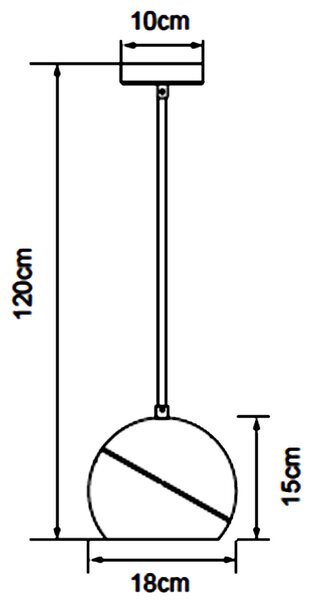 Lampadario da soffitto Helm Nero opaco 1 x E27 Aigostar