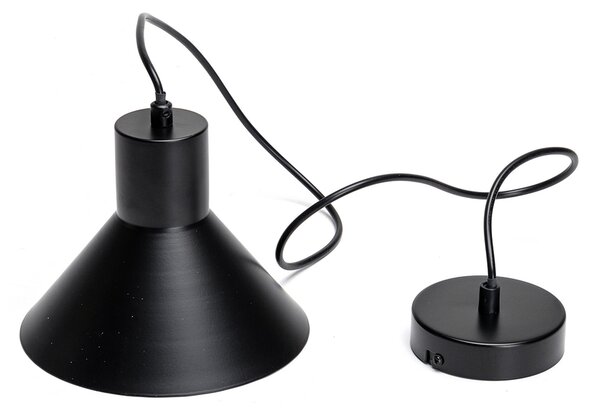 Lampadario da soffitto Cone Nero opaco 1 x E27 Aigostar