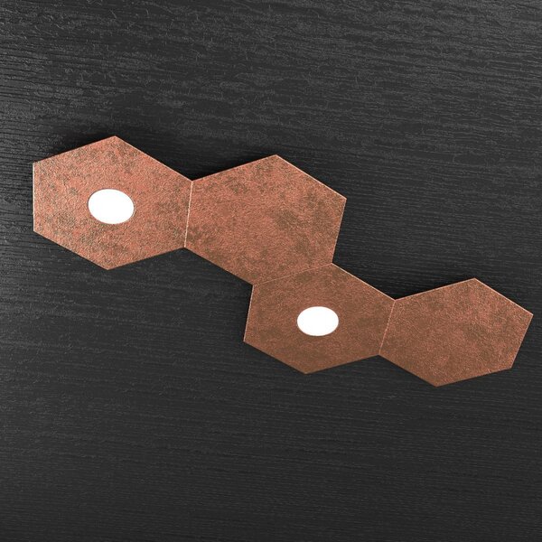 Plafoniera moderna top light hexagon 1142 2l2d a2 gx53 led metallo lampada parete soffitto - Top Light