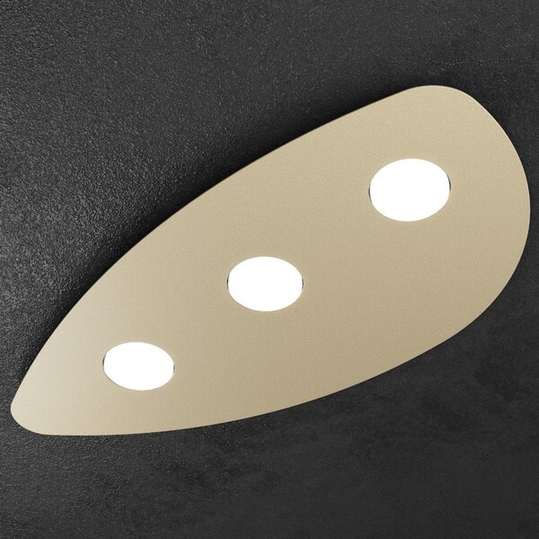 Plafoniera moderna top light shape 1143 3 gx53 led metallo lampada soffitto - Top Light