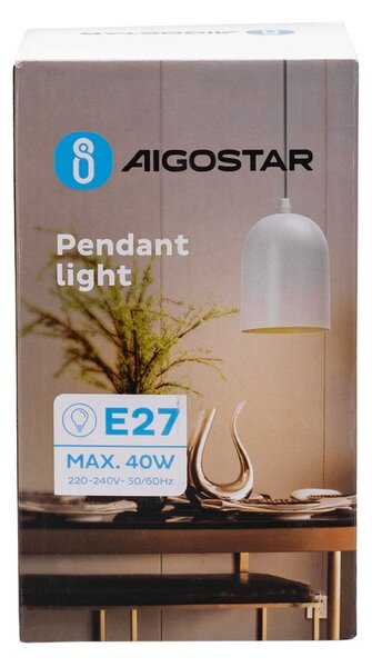 Lampadario da soffitto Beaker Bianco 1 x E27 Aigostar