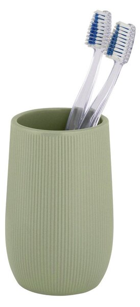 Portaspazzolino verde in ceramica Fablo – Wenko