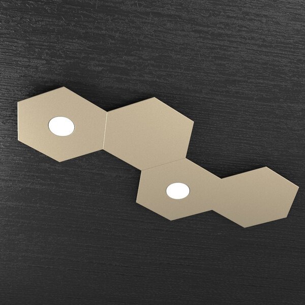 Plafoniera moderna top light hexagon 1142 2l2d a2 gx53 led metallo lampada parete soffitto - Top Light
