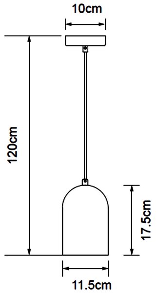 Lampadario da soffitto Beaker Bianco 1 x E27 Aigostar