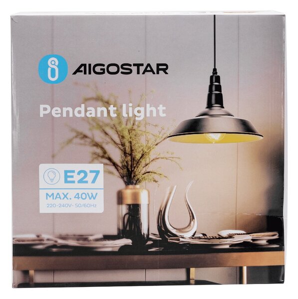 Lampadario da soffitto Dish Nero opaco 1 x E27 Aigostar