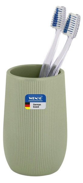 Portaspazzolino verde in ceramica Fablo – Wenko