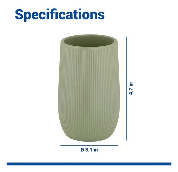 Portaspazzolino verde in ceramica Fablo – Wenko