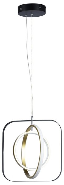 Lampadario da soffitto Meridian Nero e oro 30W Bianco caldo 2700K Aigostar