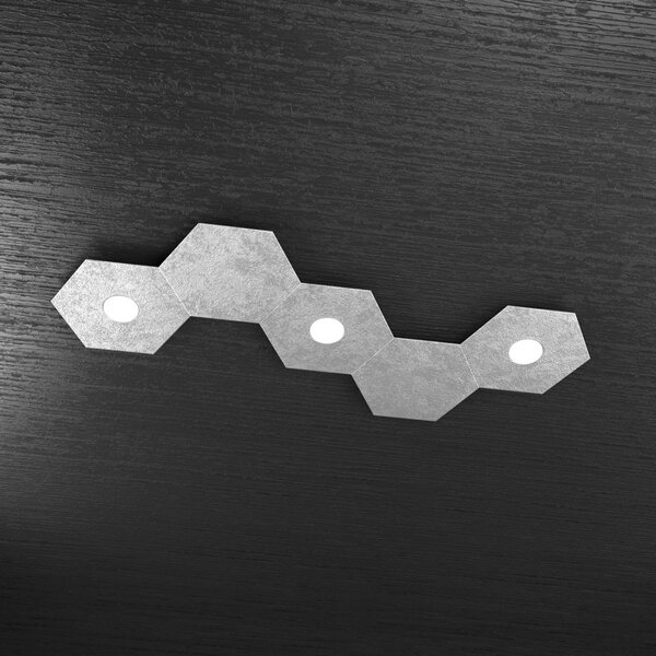 Plafoniera moderna top light hexagon 1142 3l2d a3 gx53 led metallo lampada parete soffitto - Top Light