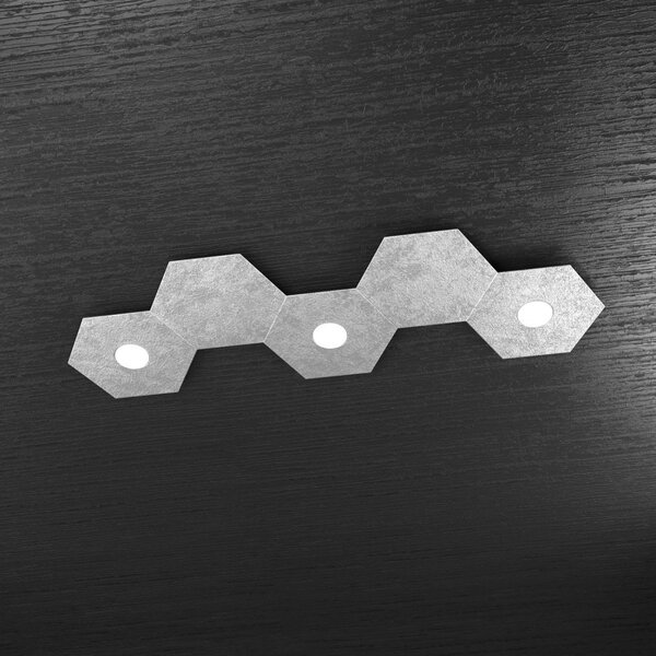 Plafoniera moderna top light hexagon 1142 3l2d a2 gx53 led metallo lampada parete soffitto - Top Light