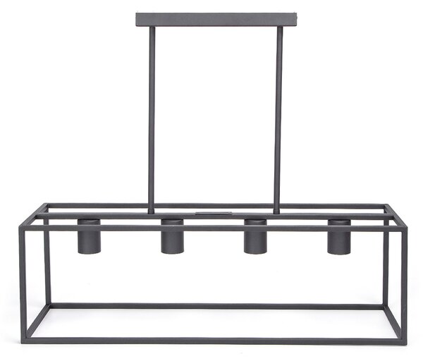 Lampadario da soffitto Piped Nero opaco 4 x E27 Aigostar