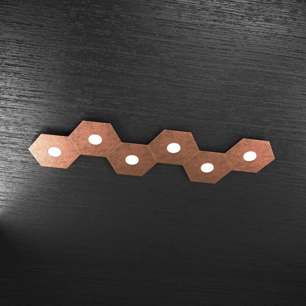 Plafoniera moderna top light hexagon 1142 6l a6 gx53 led metallo lampada parete soffitto - Top Light