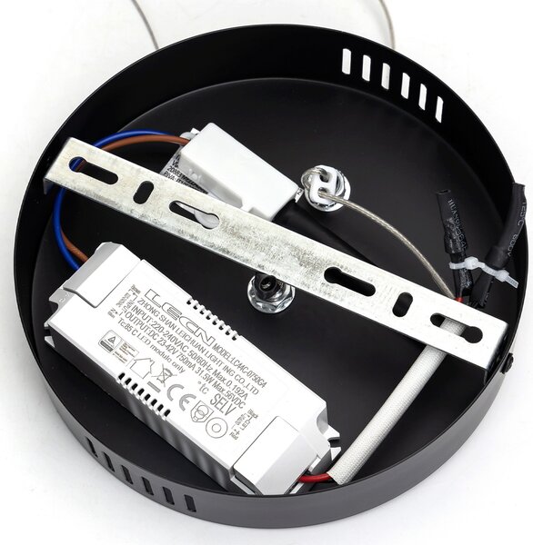 Lampadario da soffitto Meridian Nero e oro 30W Bianco caldo 2700K Aigostar