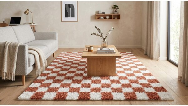 Tappeto crema/terracotta 120x170 cm Grida - ESTE
