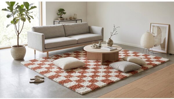 Tappeto crema/terracotta 120x170 cm Grida - ESTE