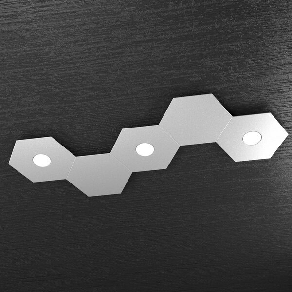 Plafoniera moderna top light hexagon 1142 3l2d a3 gx53 led metallo lampada parete soffitto - Top Light