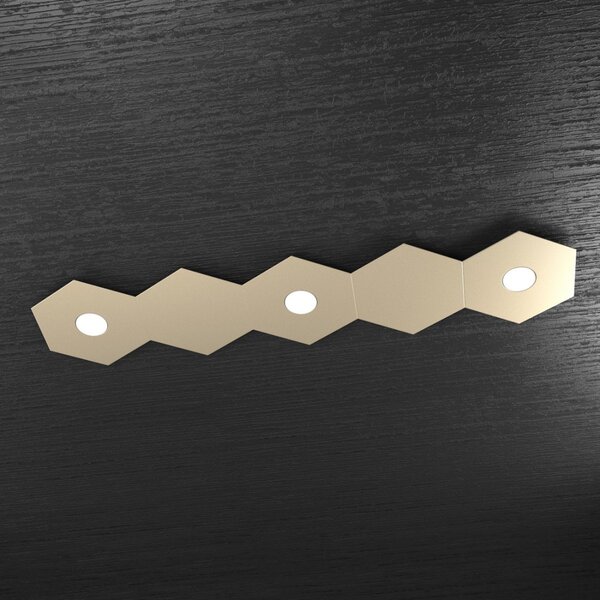 Plafoniera moderna top light hexagon 1142 3l2d a1 gx53 led metallo lampada parete soffitto - Top Light