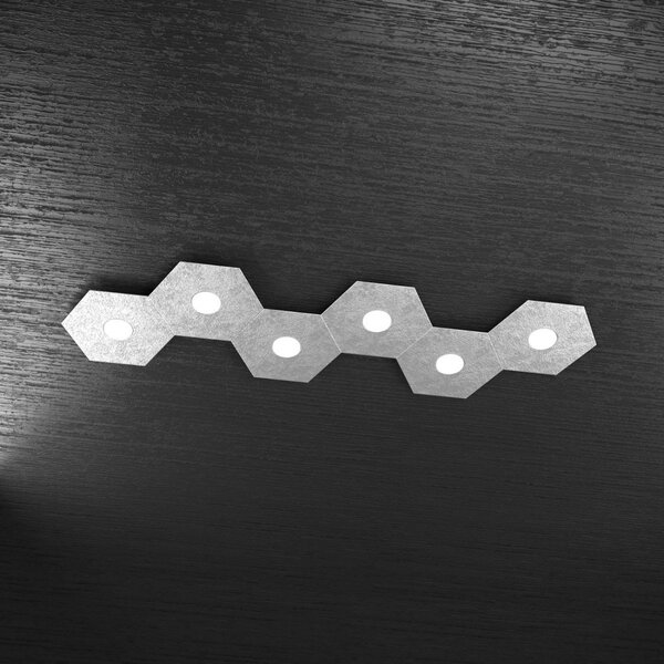 Plafoniera moderna top light hexagon 1142 6l a6 gx53 led metallo lampada parete soffitto - Top Light