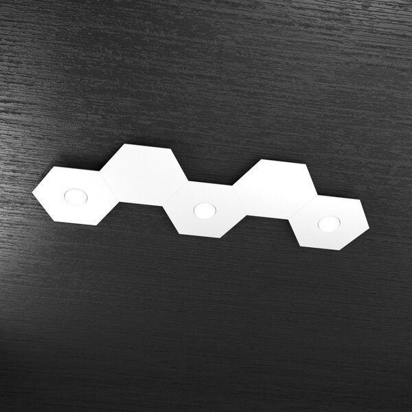 Plafoniera moderna top light hexagon 1142 3l2d a2 gx53 led metallo lampada parete soffitto - Top Light