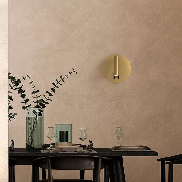 Maytoni Applique da parete a LED Ios 176, Ottone / Oro, Camera da letto, Alluminio, Moderno, Applique a LED