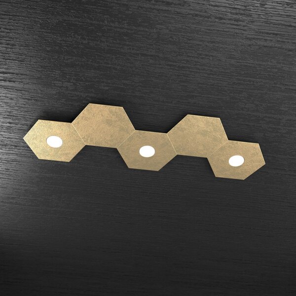 Plafoniera moderna top light hexagon 1142 3l2d a2 gx53 led metallo lampada parete soffitto - Top Light