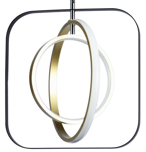 Lampadario da soffitto Meridian Nero e oro 30W Bianco caldo 2700K Aigostar