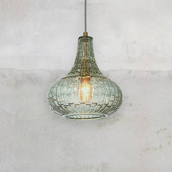 IT´S ABOUT ROMI Lampada a sospensione in vetro Venice, dimmerabile, Verde, Soggiorno / Sala da pranzo, Vetro, Vintage, Lampada a sospensione