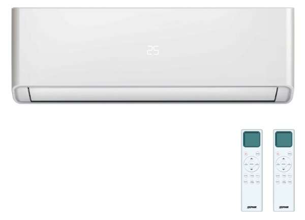 Zephir Climatizzatore 9000 Btu Inverter Monosplit Condizionatore con Pompa di Calore Classe A++/A+ Wi-Fi R32 (Unit Interna + Unit Esterna) - ZMS 