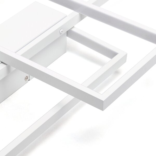Lampadario Led da soffitto geometrico Bianco 38W CCT temperatura colore regolabile con telecomando Aigostar