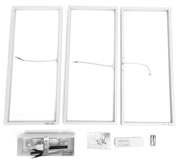 Lampadario Led da soffitto geometrico Bianco 38W CCT temperatura colore regolabile con telecomando Aigostar