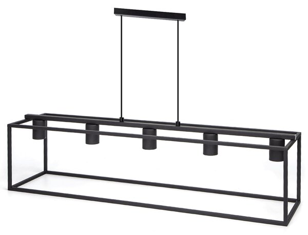 Lampadario da soffitto Piped Nero opaco 5 x E27 Aigostar