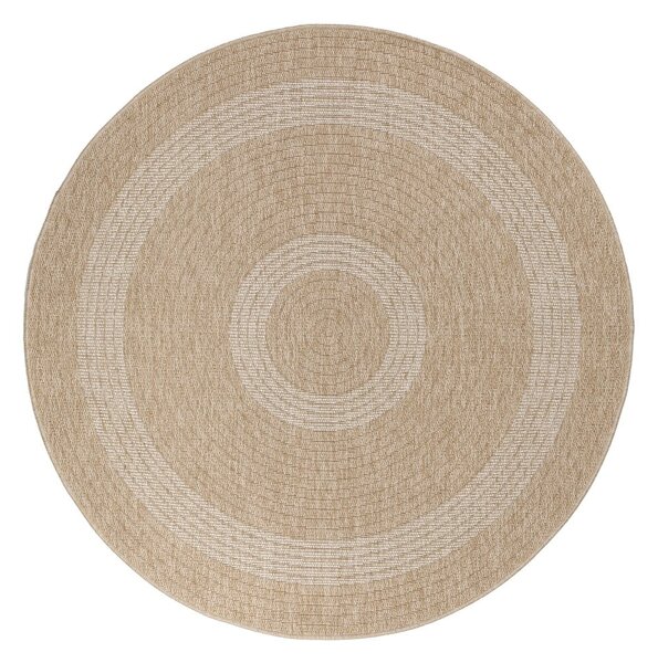 Tappeto tondo beige per esterni ø 80 cm Comilla - Ayyildiz Carpets