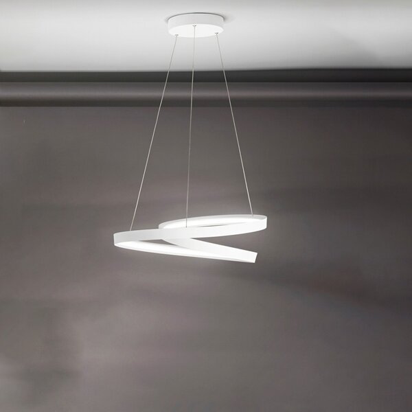 Lampadario moderno perenz ritmo 6620 b ct led sospensione bianco - Perenz