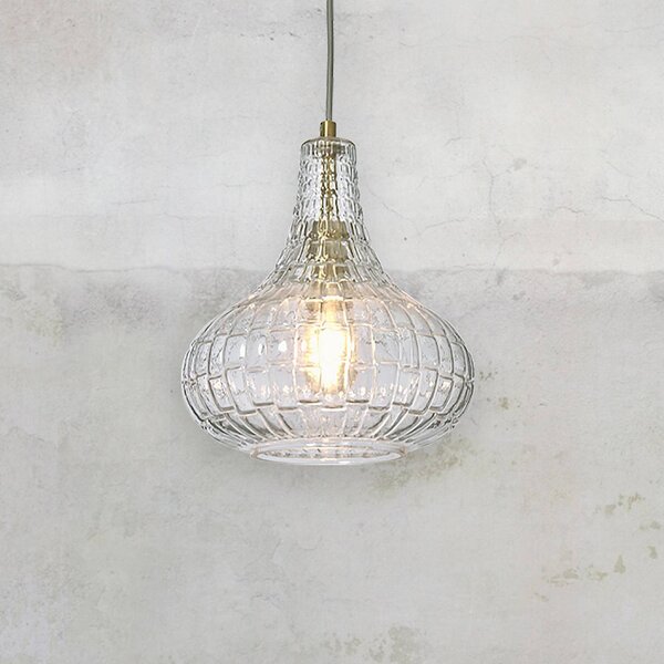 IT´S ABOUT ROMI Lampada a sospensione in vetro Venice, dimmerabile, Chiaro / Trasparente, Soggiorno / Sala da pranzo, Vetro, Vintage, Lampada a sospensione