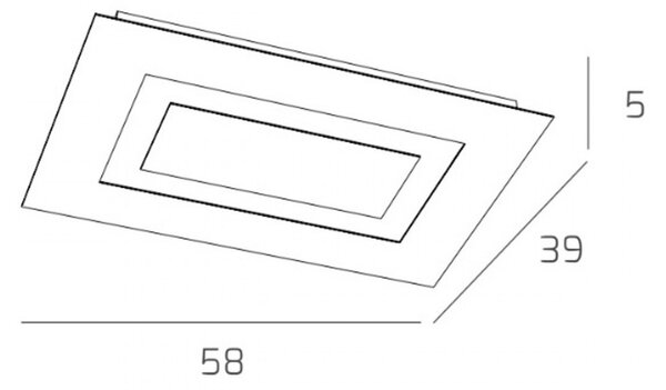 Outlet plafoniera moderna top light carpet 1137 rp 2g11 led metallo lampada soffitto - Lampadari Bartalini Outlet