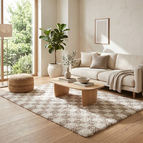 Tappeto beige/crema 120x170 cm Grida - ESTE