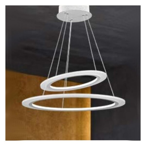 Lampadario moderno padana lampadari orbit 1083 sp2 50w led dimmerabile alluminio sospensione - Padana Lampadari