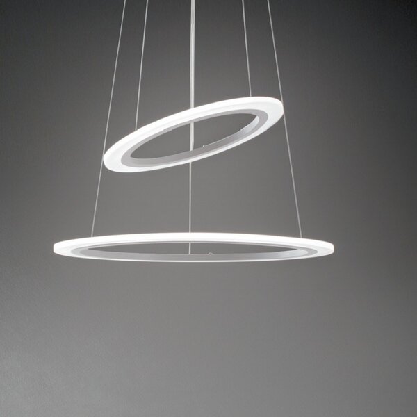 Lampadario moderno padana lampadari orbit 1083 sp2 50w led dimmerabile alluminio sospensione - Padana Lampadari