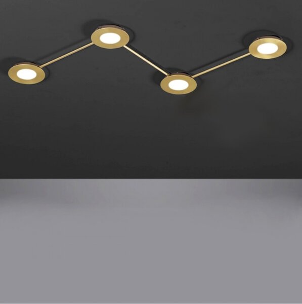 Plafoniera moderna cattaneo vintage 876 4 pa gx53 led metallo lampada soffitto parete - Cattaneo Illuminazione