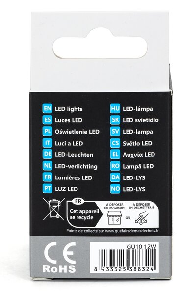 Faretto Led GU10 12W Apertura 100 gradi Bianco freddo 6500K Aigostar