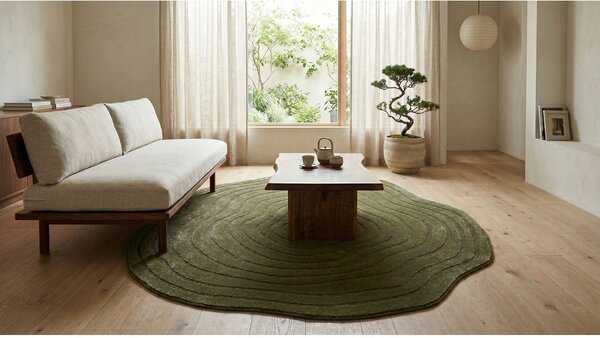 Tappeto verde scuro 160x230 cm Pebble - ESTE
