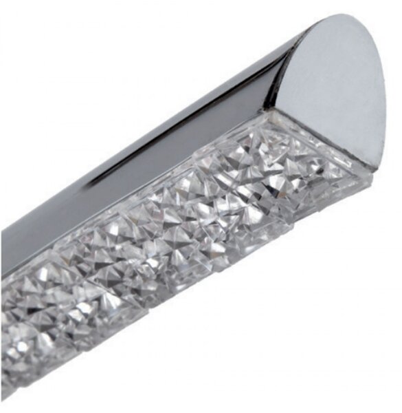 Lampadario moderno padana lampadari vicky 1093 s1 14.7w led alluminio cromato acrilico sospensione - Padana Lampadari