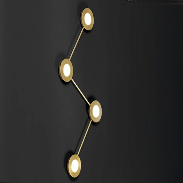 Plafoniera moderna cattaneo vintage 876 4 pa gx53 led metallo lampada soffitto parete - Cattaneo Illuminazione