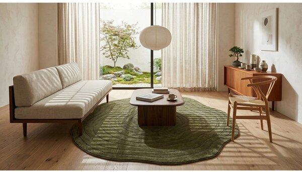 Tappeto verde scuro 160x230 cm Pebble - ESTE