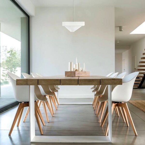 Lampadario moderno promoingross line s120 dim led alluminio acrilico sospensione telecomando dimmerabile - Promoingross