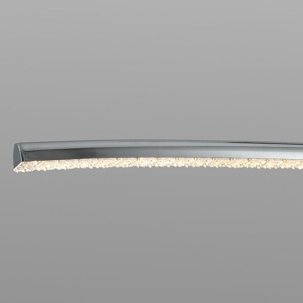 Lampadario moderno padana lampadari vicky 1093 s1 14.7w led alluminio cromato acrilico sospensione - Padana Lampadari