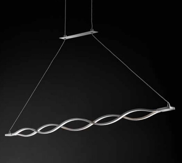 Lampadario moderno illuminando alice sp led sospensione metallo bianco interni 20w 1600lm 3000°k - Illuminando