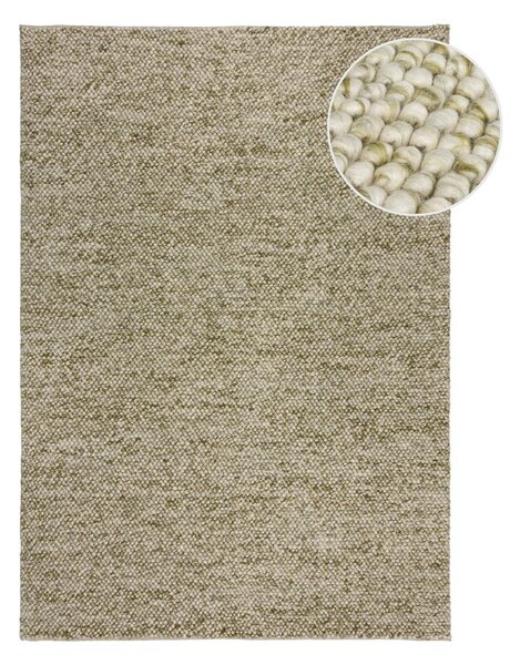 Tappeto kaki tessuto a mano in misto lana 80x150 cm Minerals - Flair Rugs